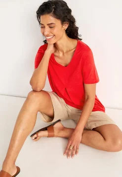 Jerseytunika med flatterende læg