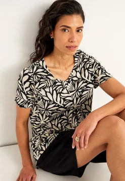 Jerseytunika med flatterende læg