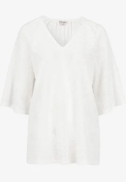 Jerseytunika med hulbroderi