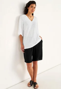 Jerseytunika med hulbroderi