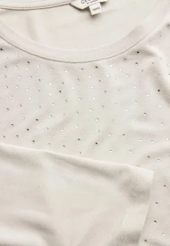 Jerseytunika med rhinstensdetaljer