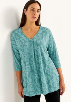 Jerseytunika med rynkedetalje