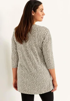 Jerseytunika med rynkedetalje