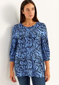 Jerseytunika med smockdetalje