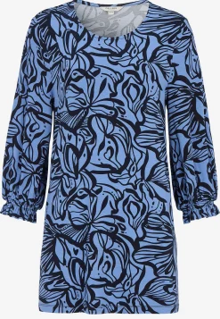 Jerseytunika med smockdetalje