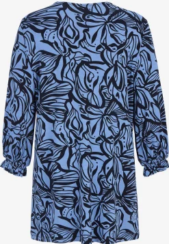 Jerseytunika med smockdetalje