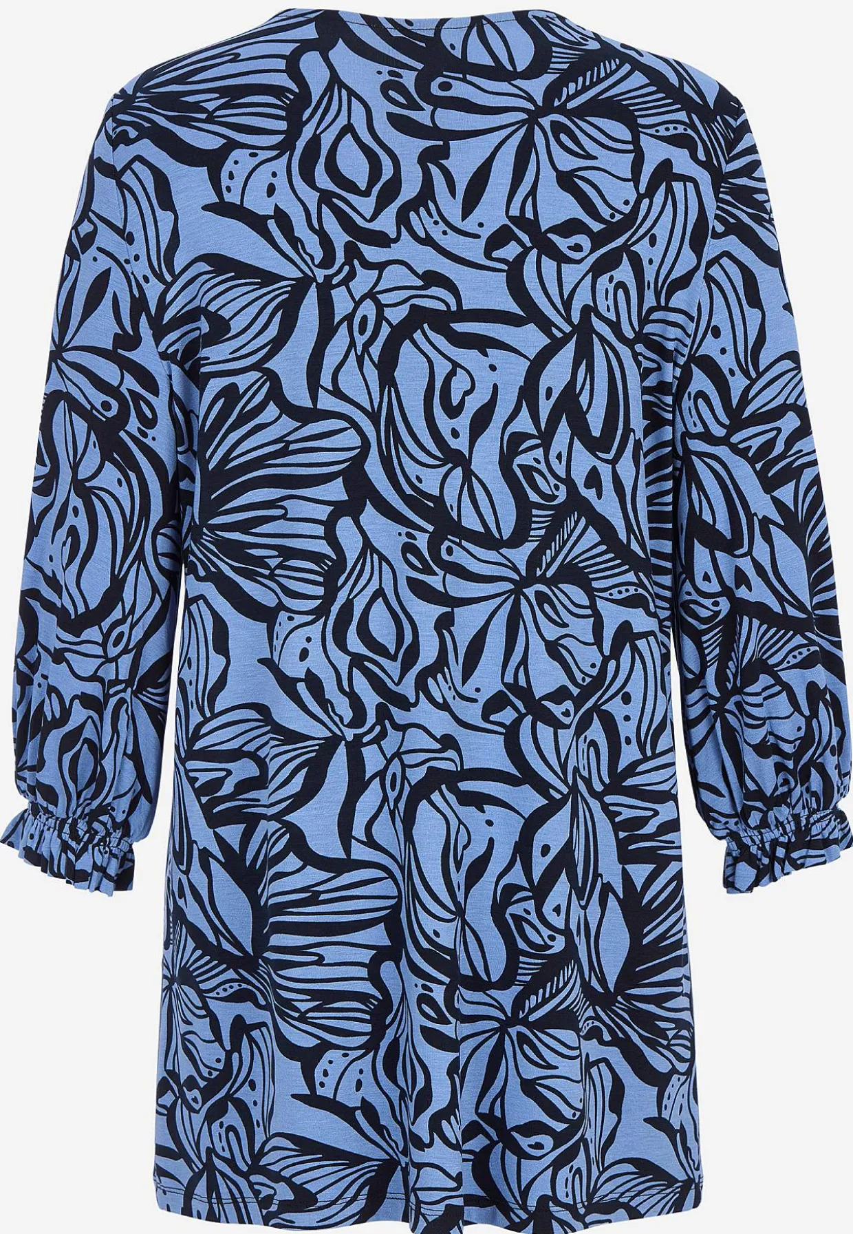 Jerseytunika med smockdetalje