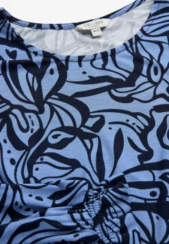 Jerseytunika med smockdetalje