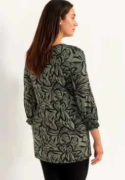 Jerseytunika med smockdetalje