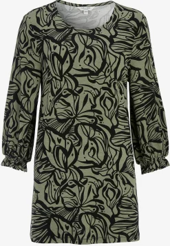 Jerseytunika med smockdetalje