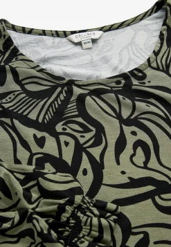 Jerseytunika med smockdetalje