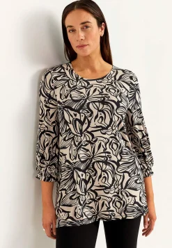 Jerseytunika med smockdetalje