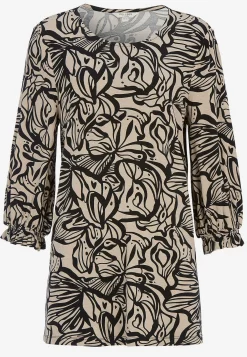 Jerseytunika med smockdetalje