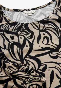 Jerseytunika med smockdetalje