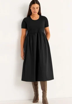 Kjole i poplin og jersey | Cellbes