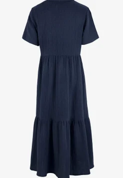 Kjole i rynket bomuld