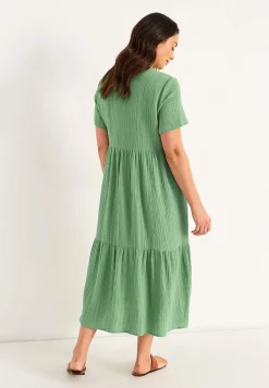 Kjole i rynket bomuld | Cellbes