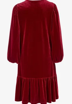 Kjole i velour med volant | Cellbes