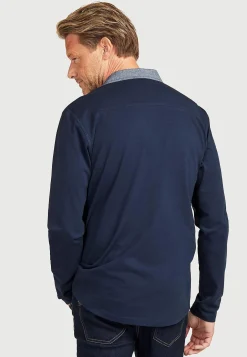 Komfortabel langærmet trøje med krave