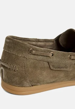 Komfortable ruskindsloafers med snøring