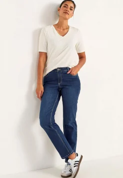 Komfortable stretchjeans med lige ben