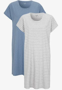 Kort natkjole i bomuld 2-pack