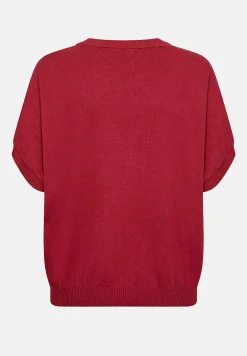 Kortærmet fintstrikket trøje | Cellbes