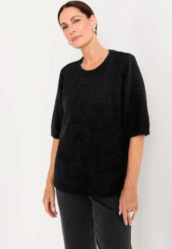 Kortærmet strikket trøje