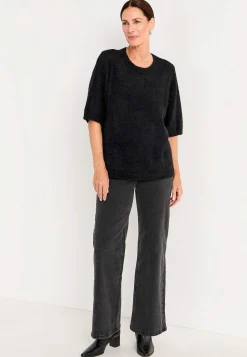 Kortærmet strikket trøje