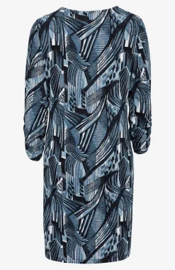 Lang jerseytunika med høj slids