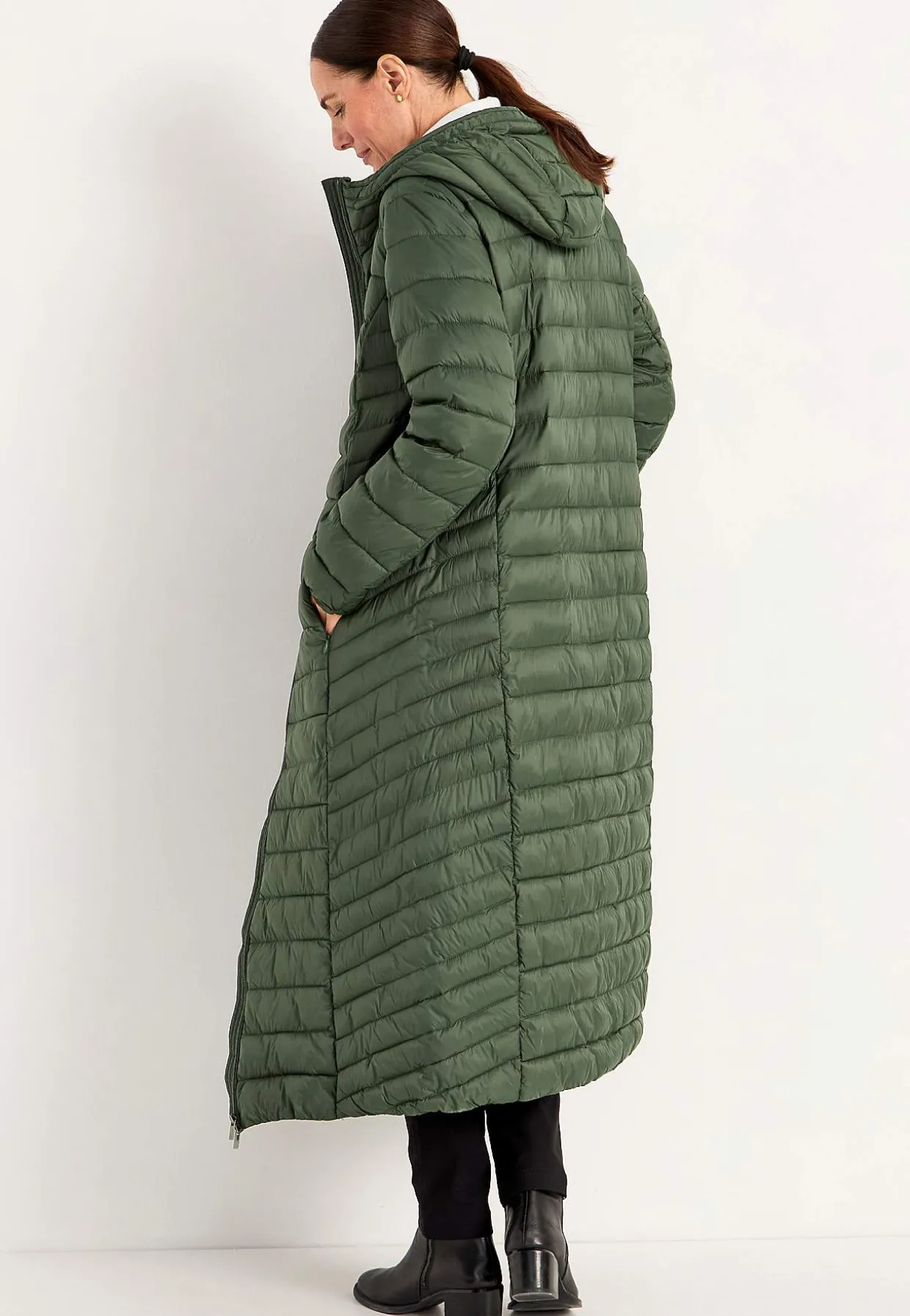 Lang letvægtsfrakke