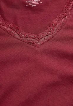 Lang natkjole med blondekant | Cellbes