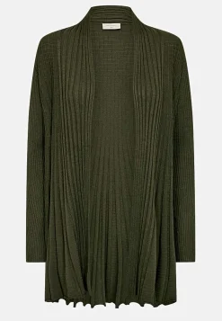 Lang, ribbet cardigan