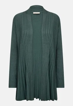 Lang, ribbet cardigan