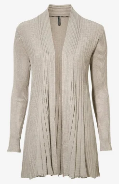 Lang, ribbet cardigan