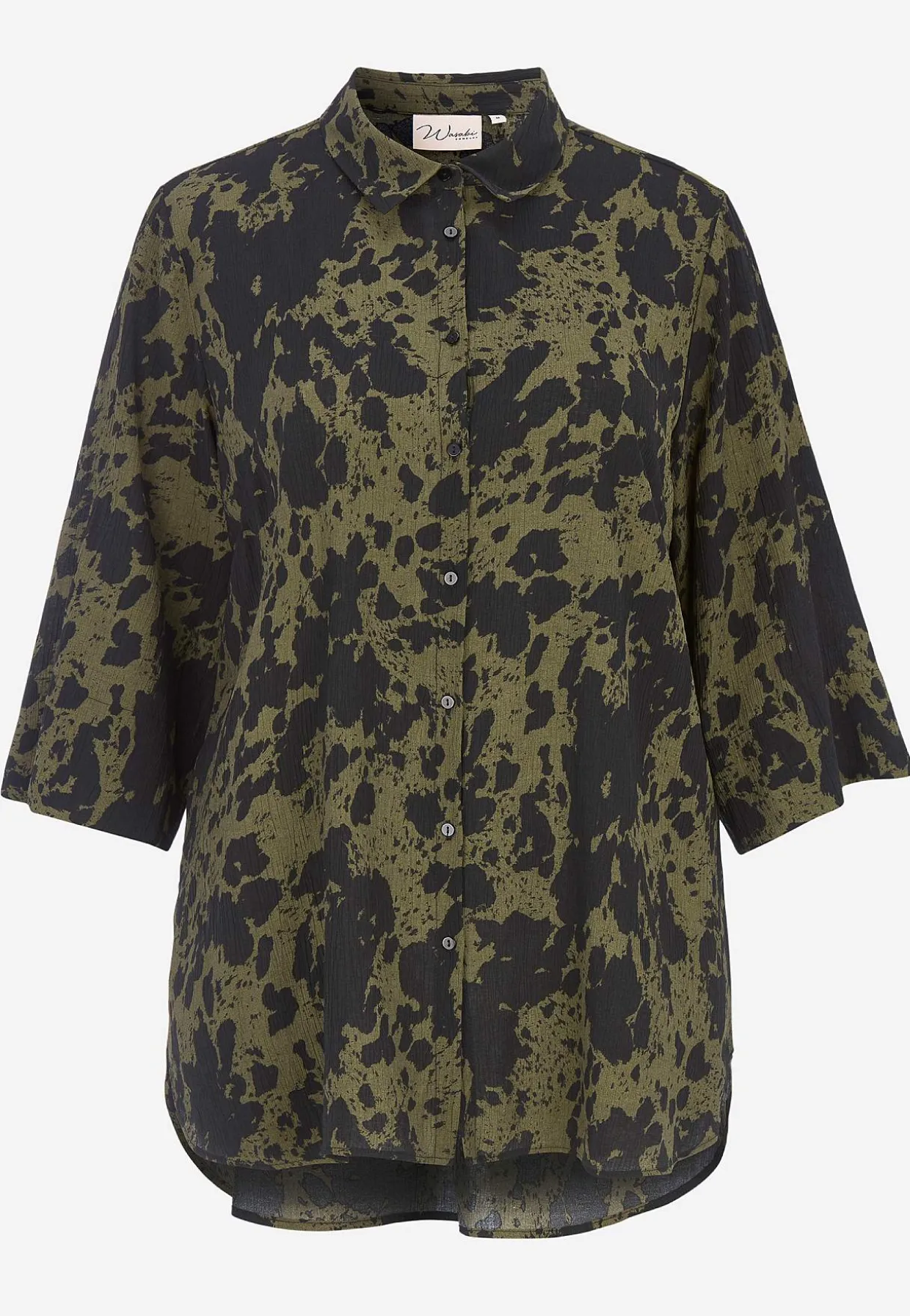 Lang skjorte med crepe kvalitet | Cellbes