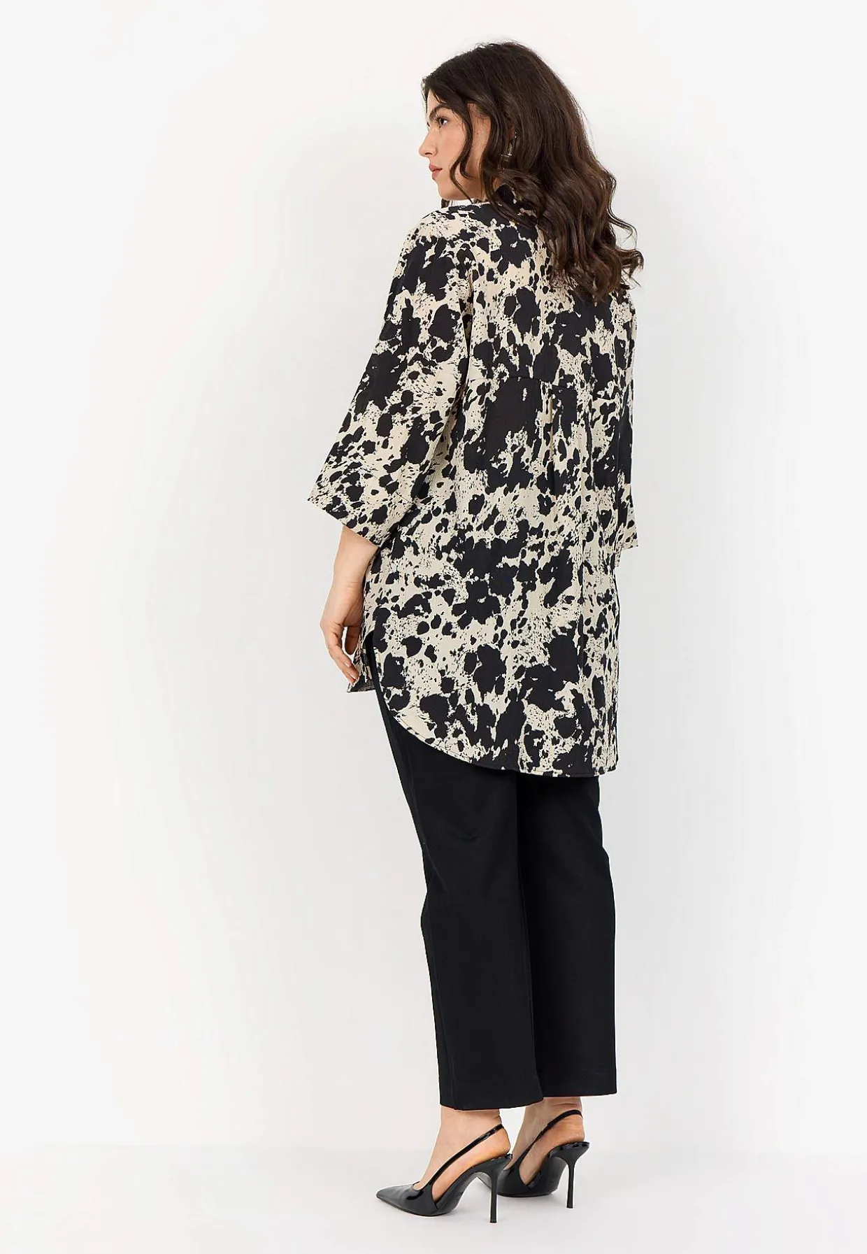 Lang skjorte med crepe kvalitet | Cellbes