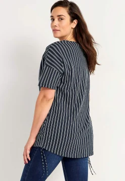 Lang top med træksnøre i siderne 2-pack