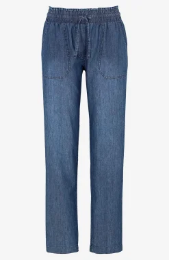 Lange bukser i blødvasket denim