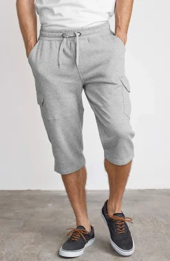 Lange sweatshirt-shorts med cargolommer