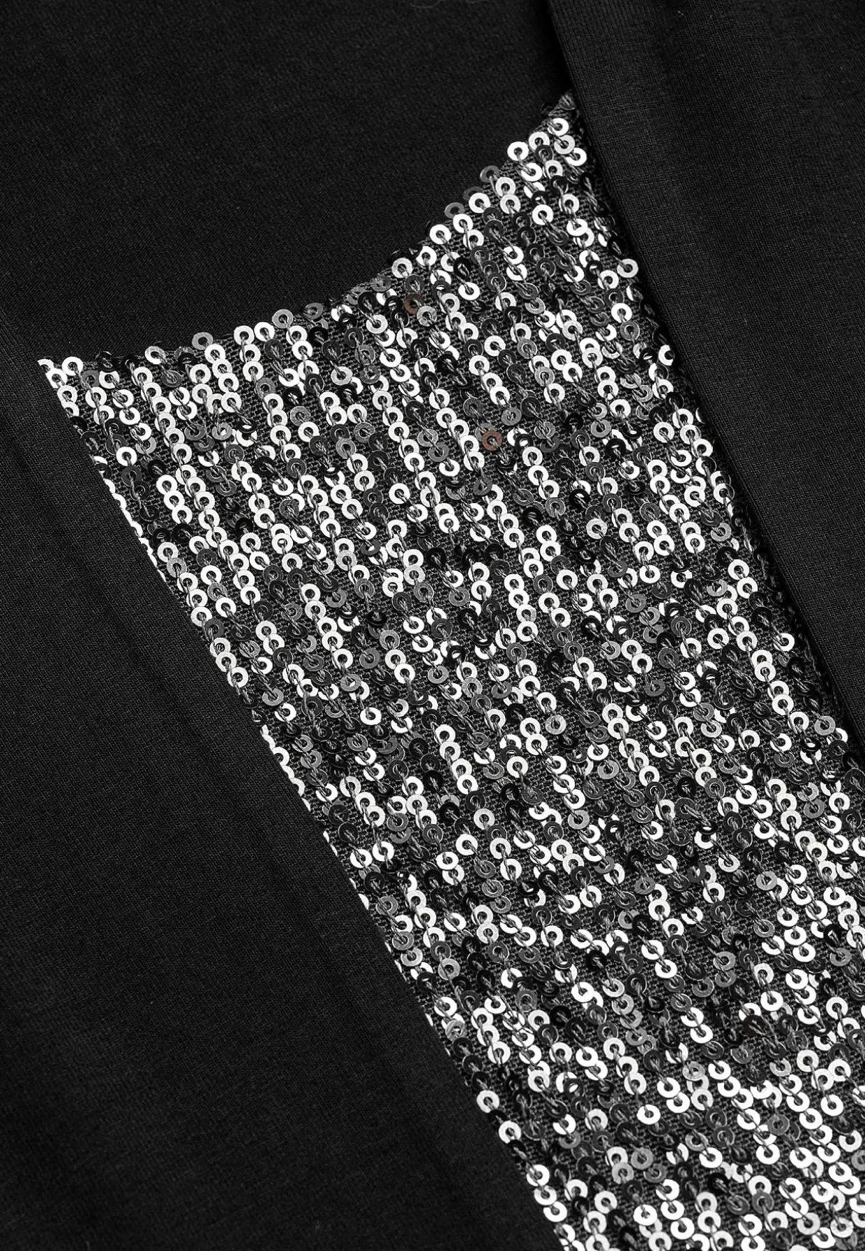 Langærmet 2-i-1-top med pailleter