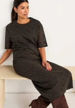 Midi nederdel i blonde