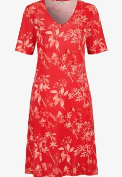 Mønstret jerseykjole med lommer