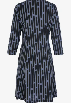 Mønstret jerseykjole med lommer