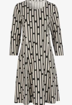 Mønstret jerseykjole med lommer