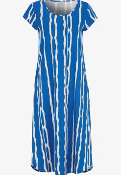 Mønstret jerseykjole med lommer