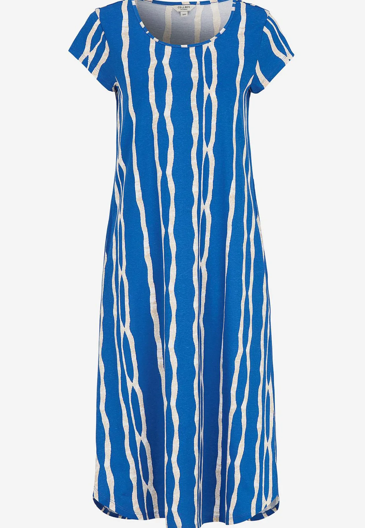 Mønstret jerseykjole med lommer