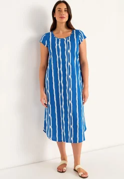 Mønstret jerseykjole med lommer