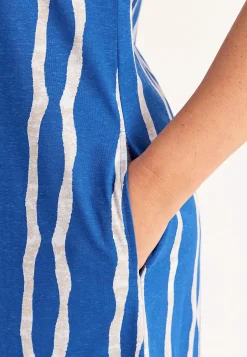 Mønstret jerseykjole med lommer