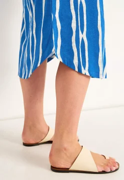 Mønstret jerseykjole med lommer